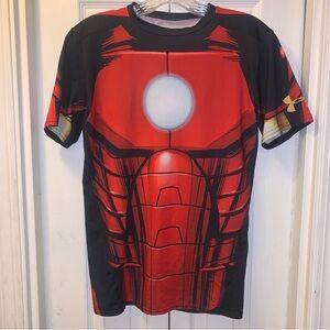 Under Armour Rare Marvel Iron-Man Stark Shirt Compression Red Mens Size Large